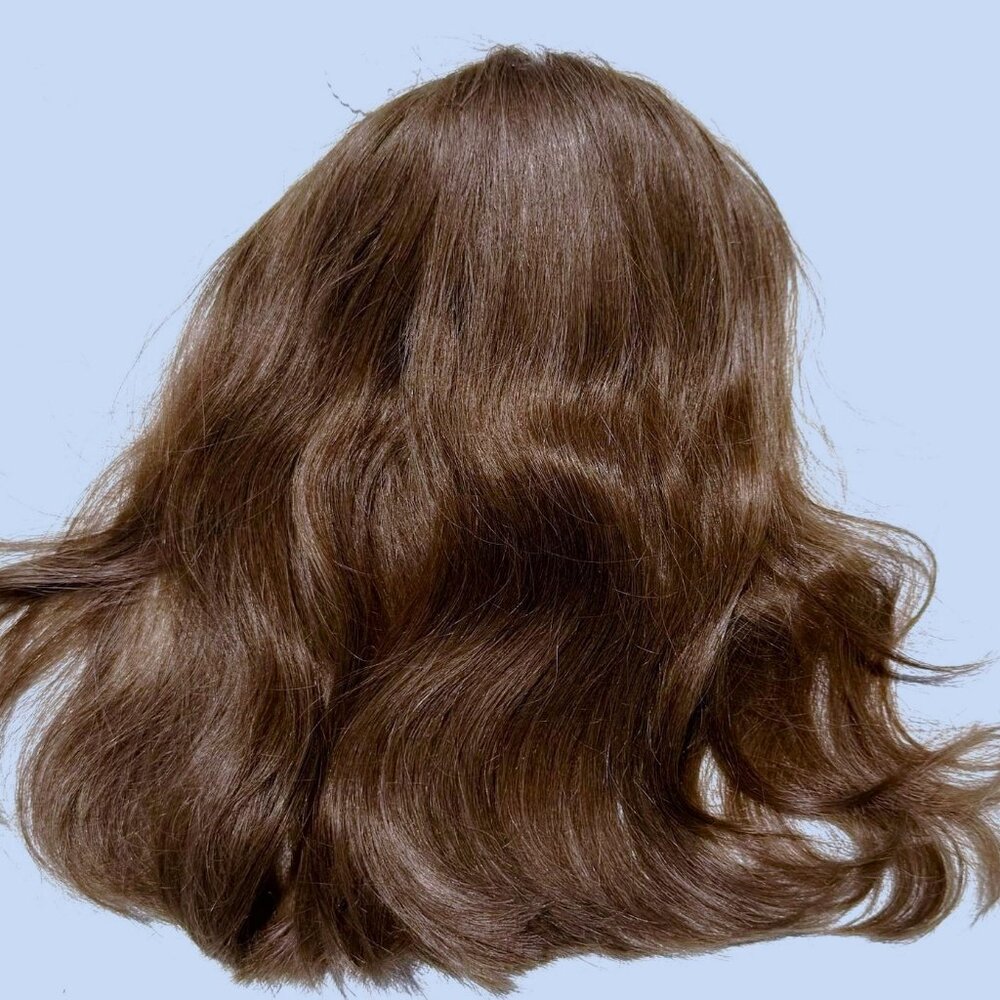 Vintage 100% Human Hair Fall from the 1970's -#31 Medium Brown NEW with tags - Picture 2 of 7
